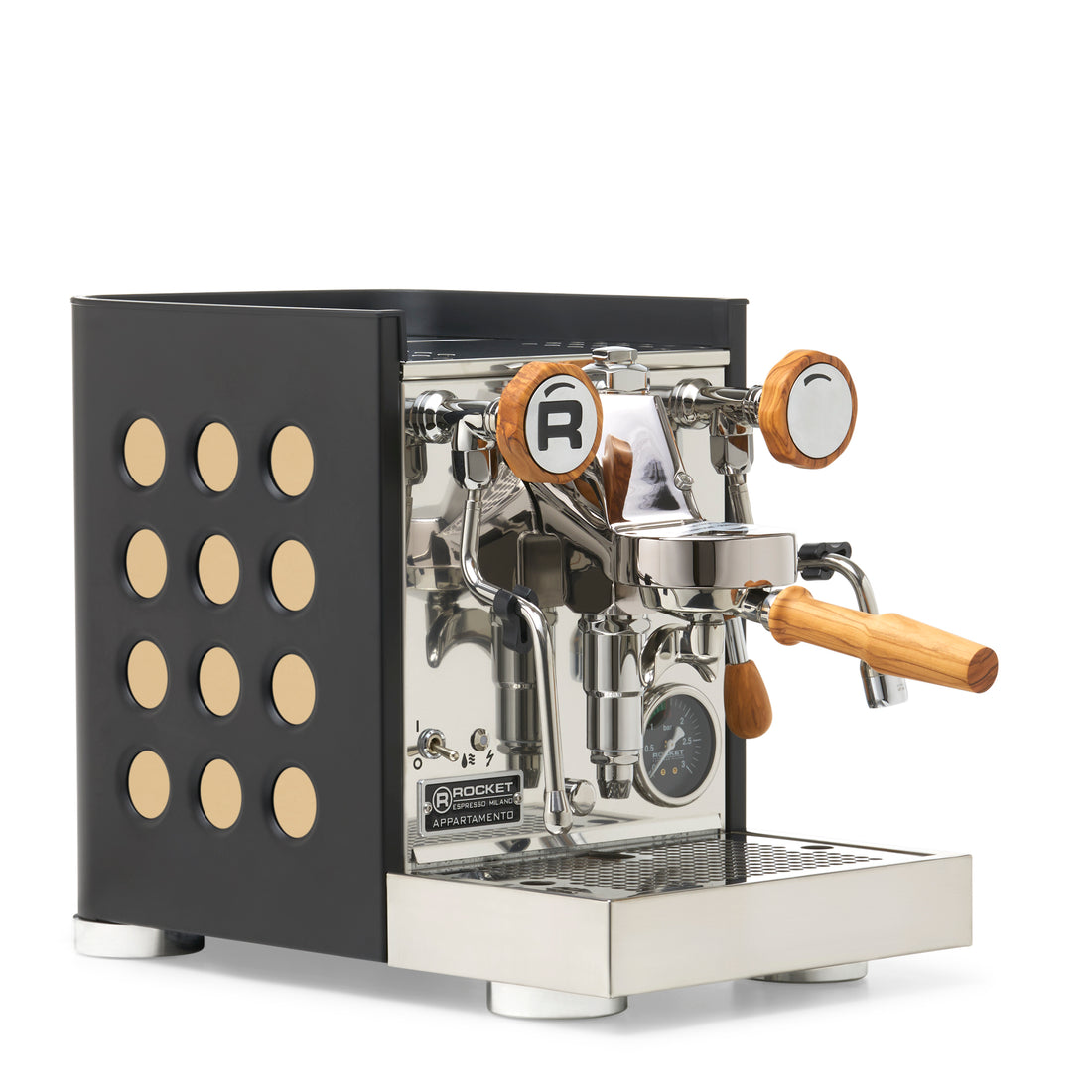 Rocket Espresso Appartamento TCA Espresso Machine - Black with Black Stripe