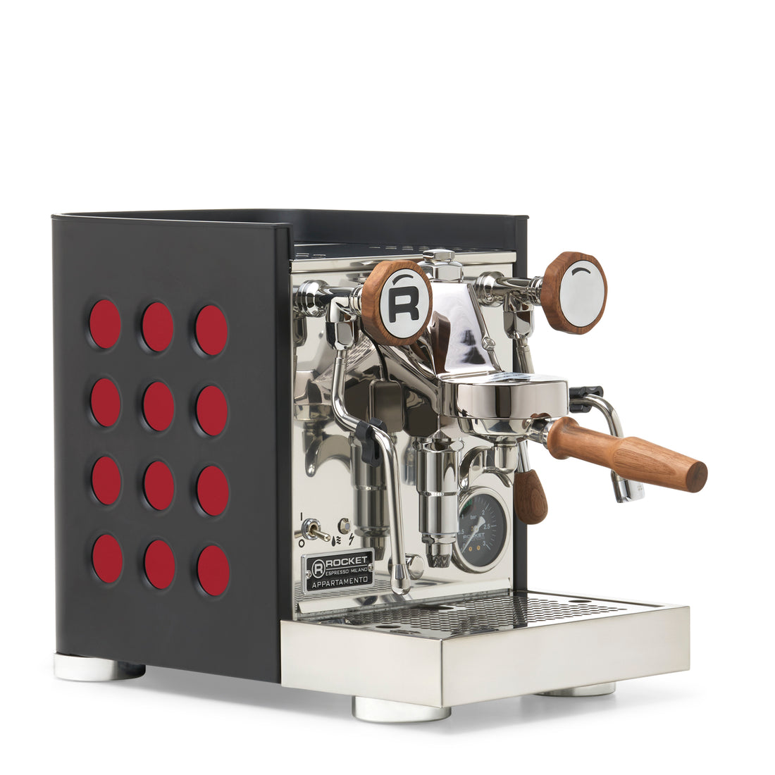 Rocket Espresso Appartamento TCA Espresso Machine - Black with Black Stripe