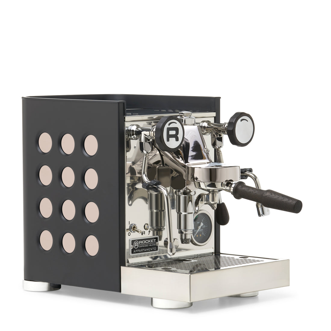Rocket Espresso Appartamento TCA Espresso Machine - Black with Black Stripe