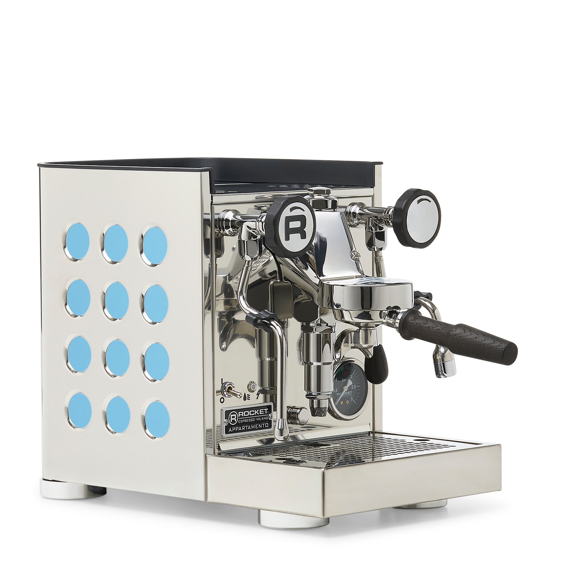 Rocket Espresso Appartamento TCA Espresso Machine - Stainless Steel with Black Stripe