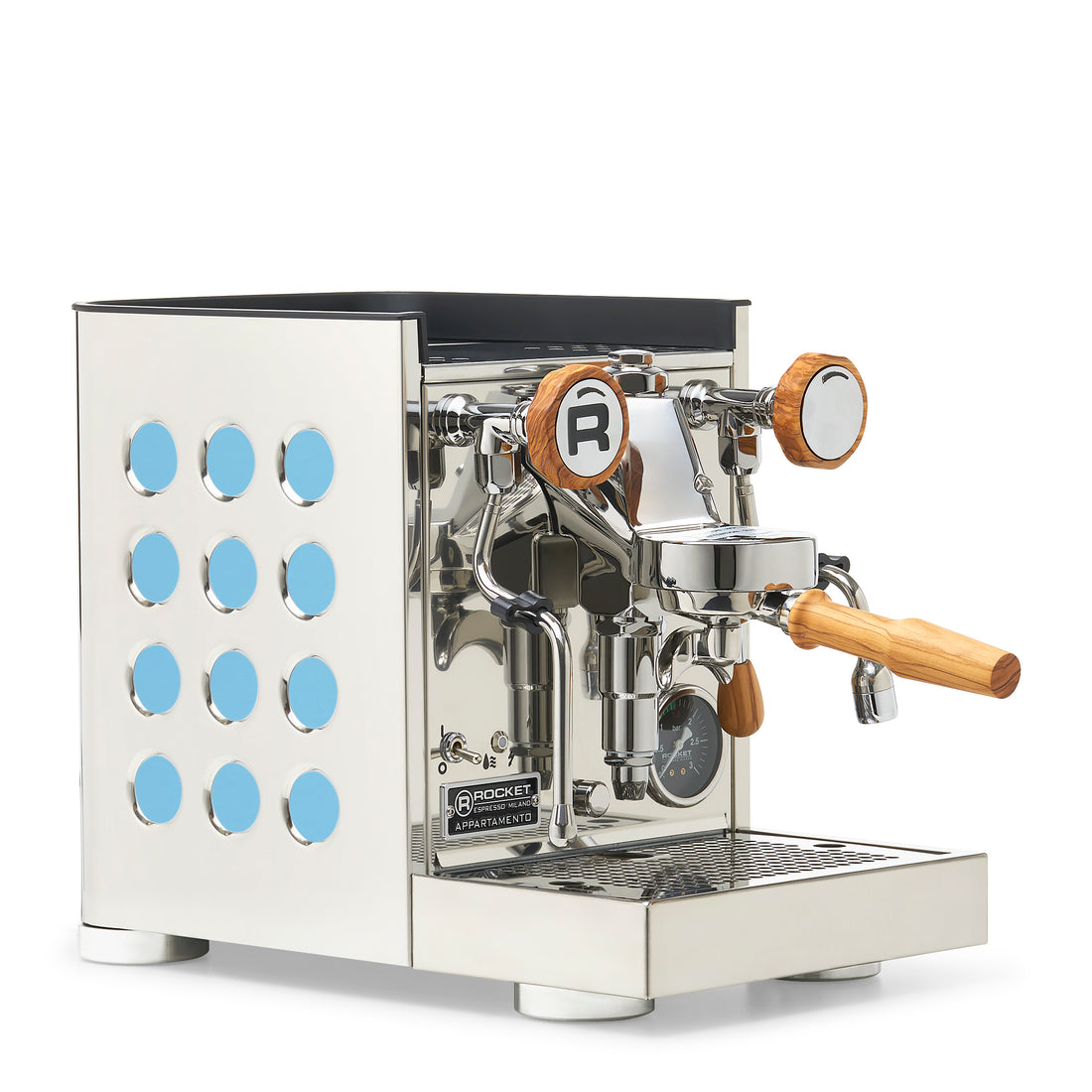 Rocket Espresso Appartamento TCA Espresso Machine - Stainless Steel with Black Stripe