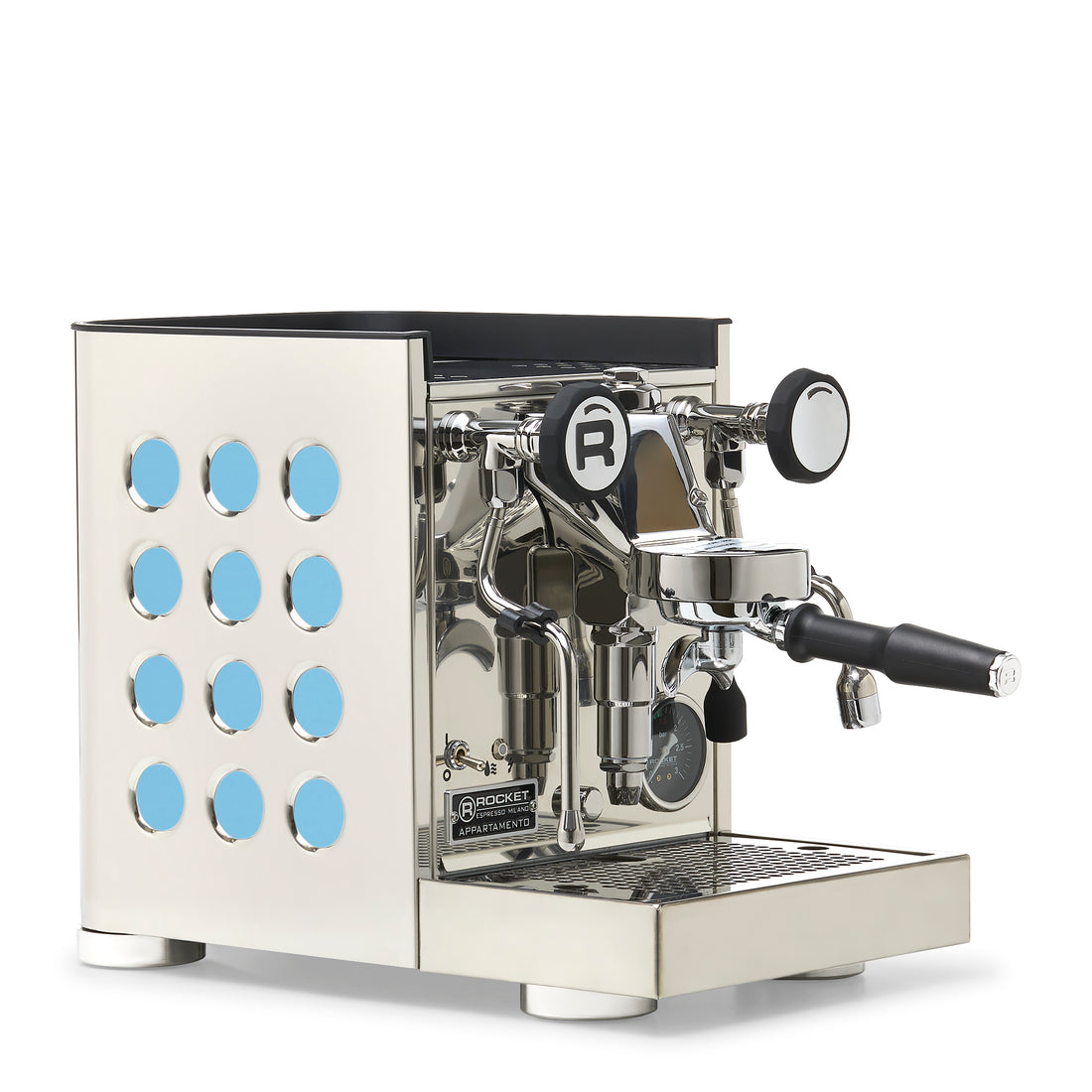 Rocket Espresso Appartamento TCA Espresso Machine - Stainless Steel with Black Stripe