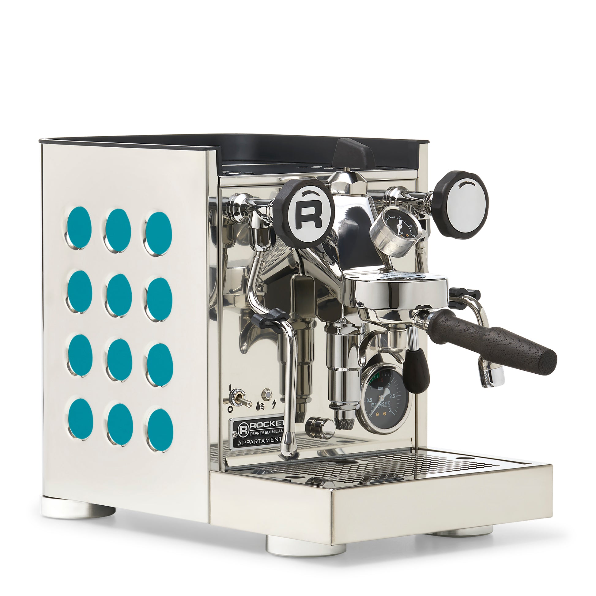 Rocket Espresso Appartamento TCA Espresso Machine - Stainless Steel with Black Stripe
