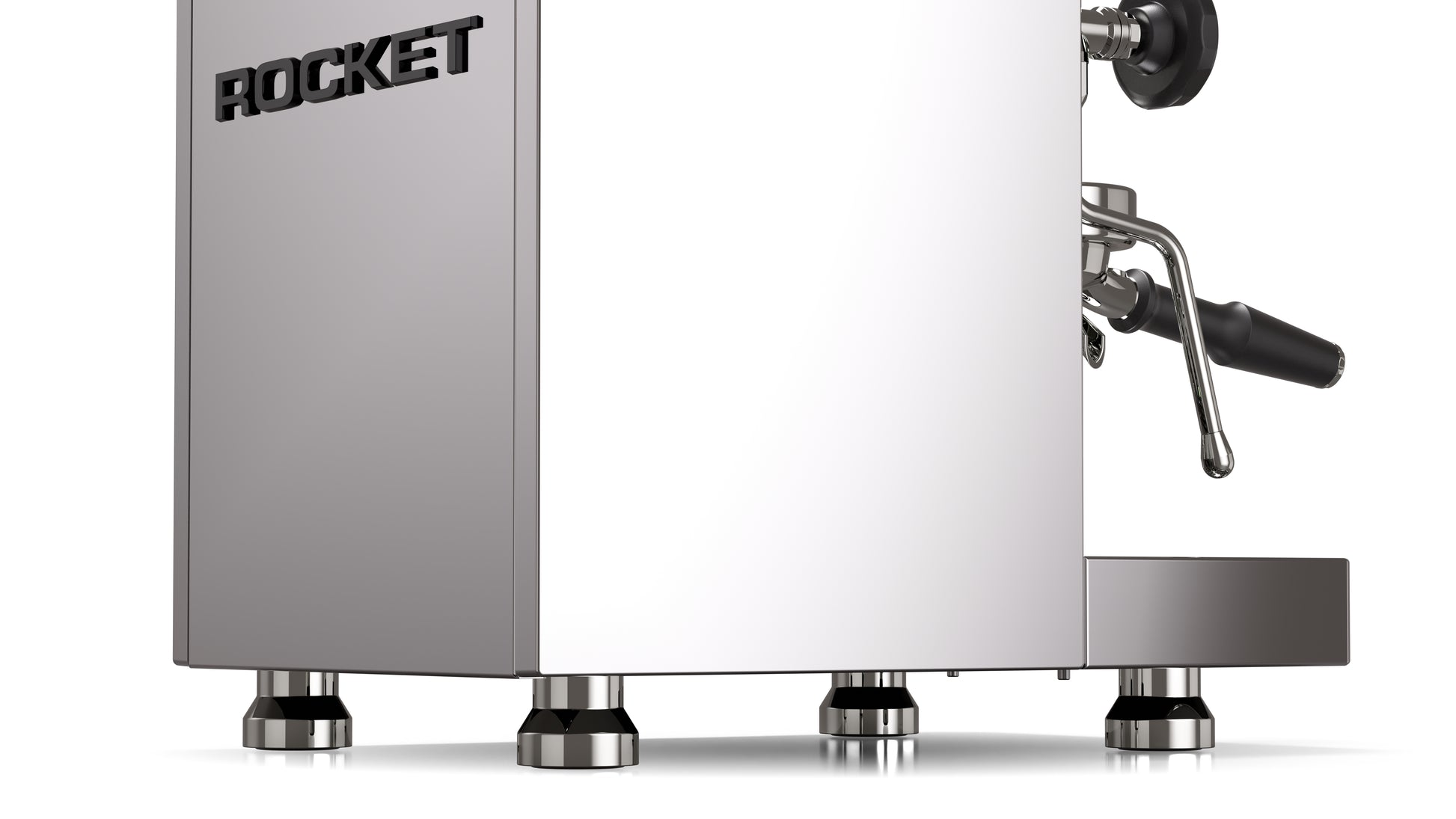 Rocket Espresso Mozzafiato FAST R Stainless Steel Feet Detail || Stainless Steel