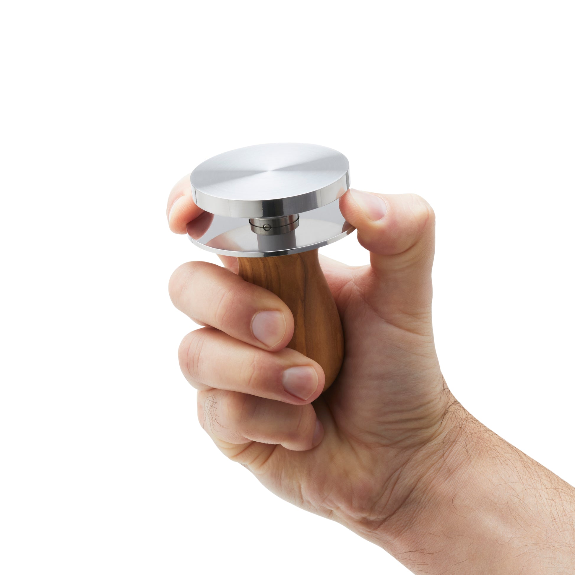 Wiedemann Wiedecent Tamper in Olive Wood Tamping Platform Retracted || Olive Wood