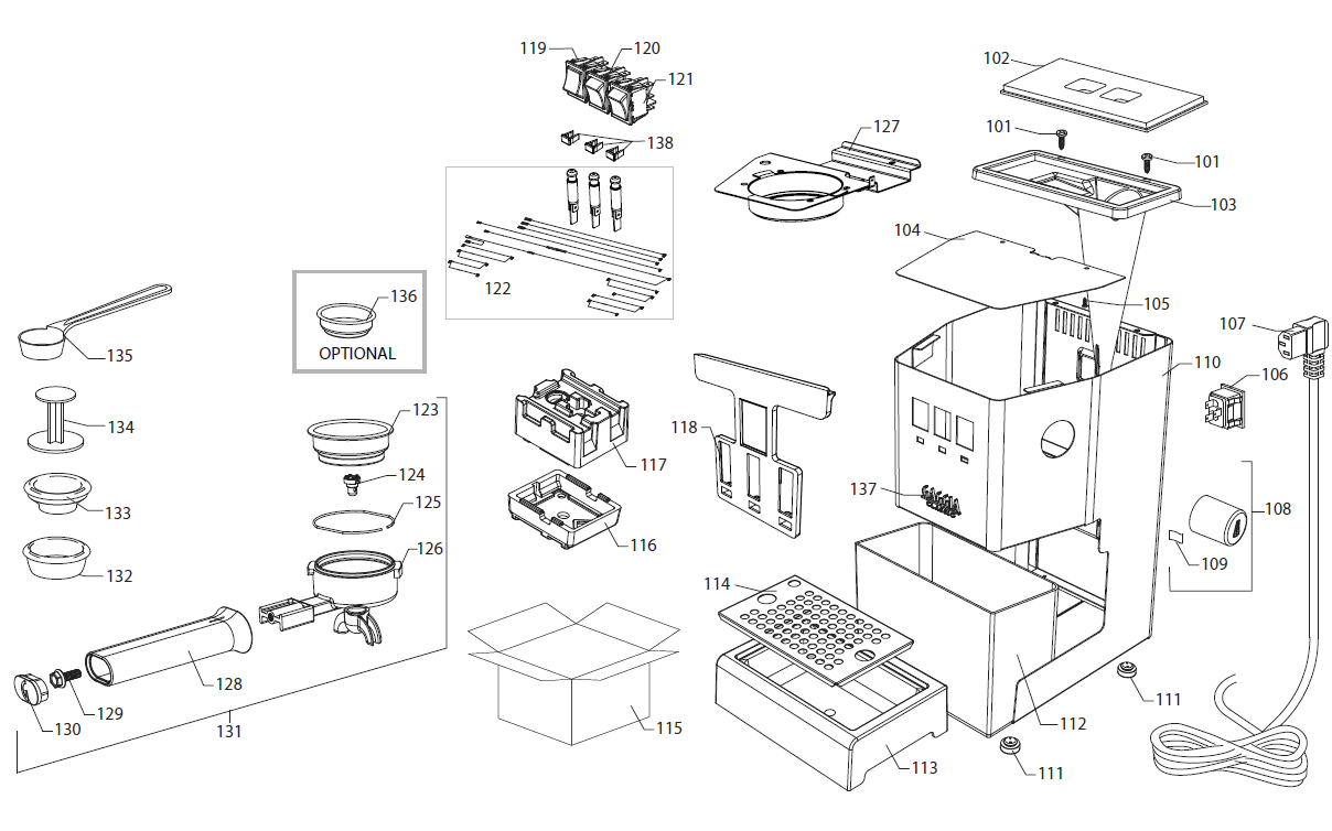 Gaggia Classic Evo Pro Part Diagram EG1003 – Whole Latte Love Gaggia Classic Evo Pro Part Diagram EG1003 – Whole Latte Love