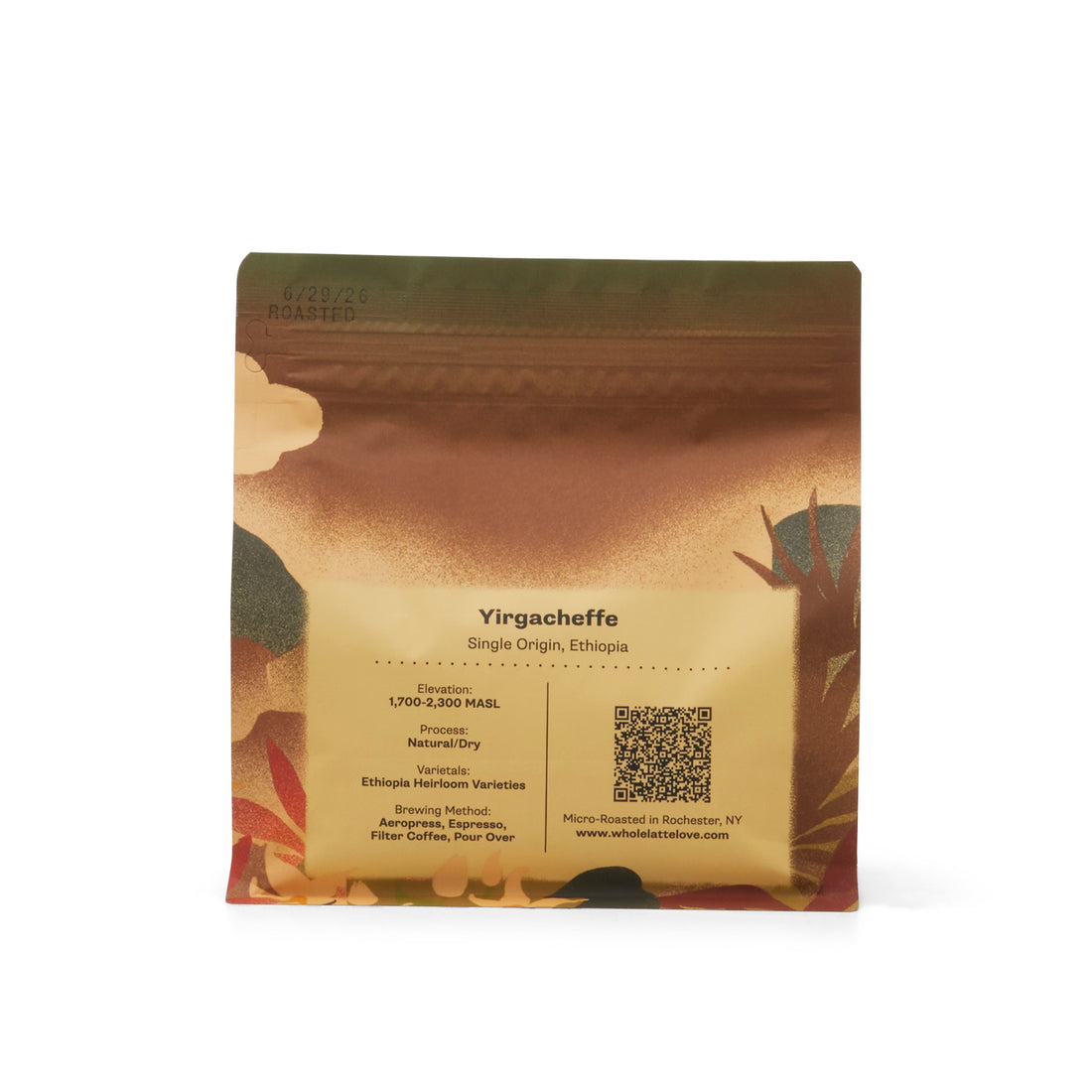 Whole Latte Love Ethiopia G1 Limmu Single Origin Whole Bean Coffee