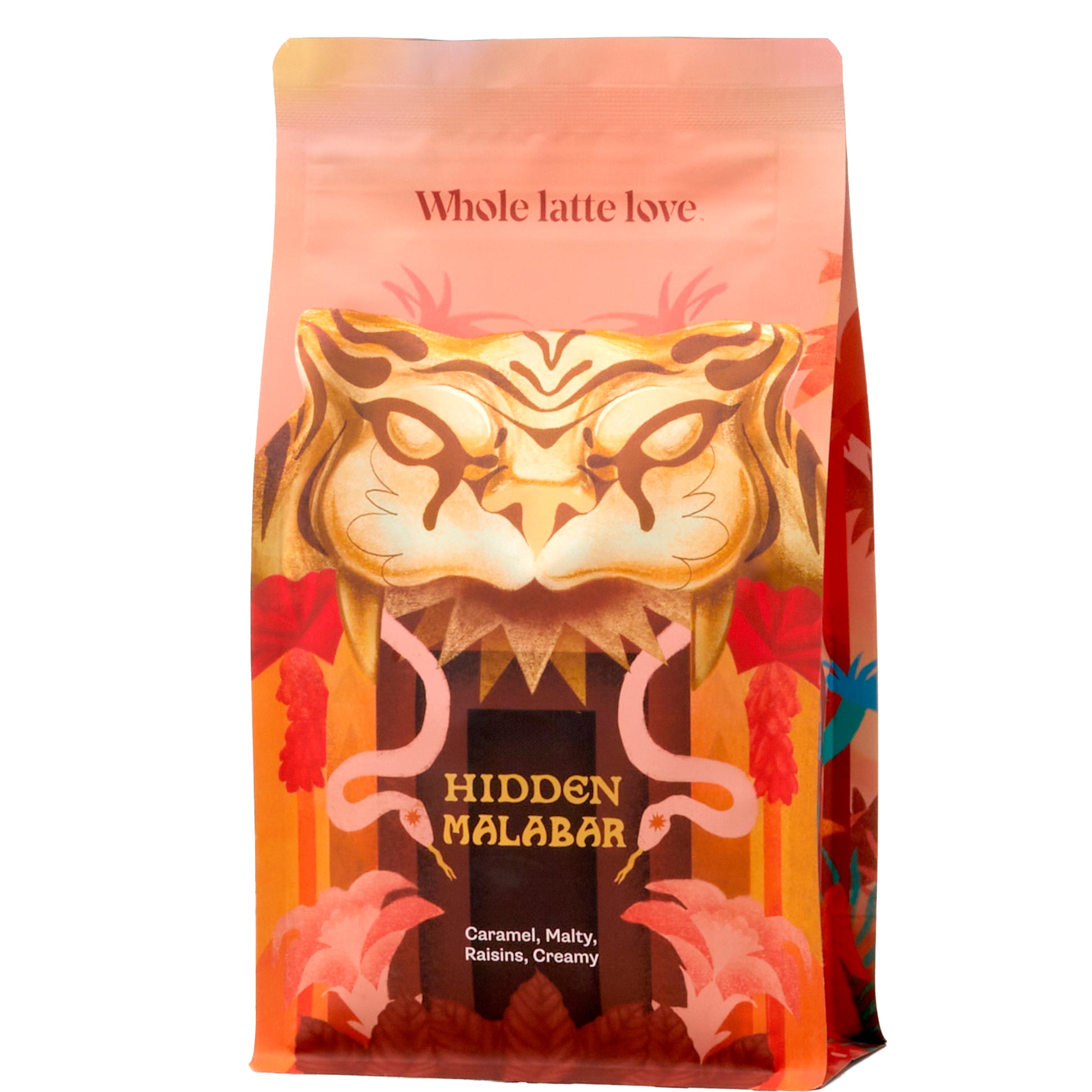 Whole Latte Love Hidden Malabar Single Origin Whole Bean Coffee