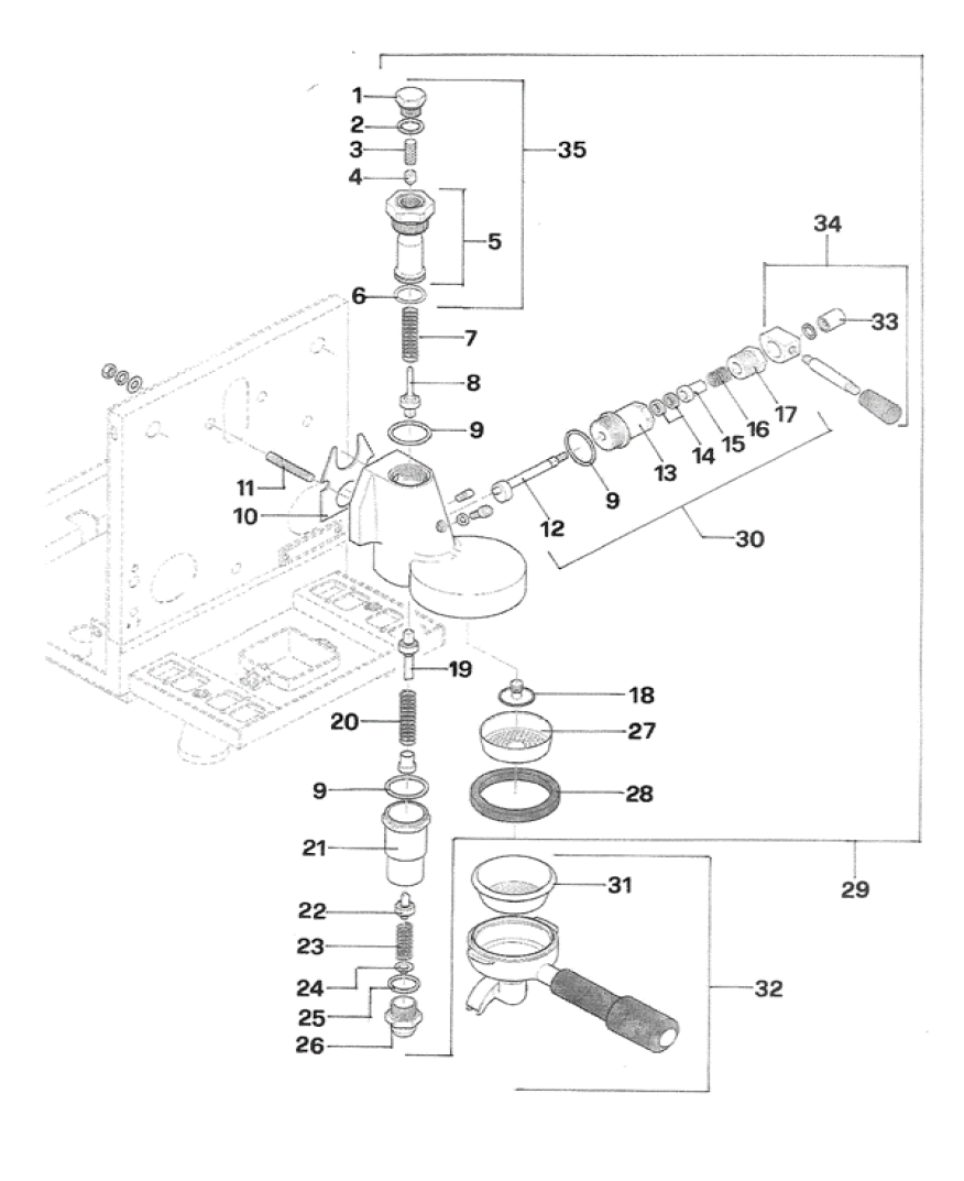 Rocket Espresso Appartamento Part Diagram: REAPP-5