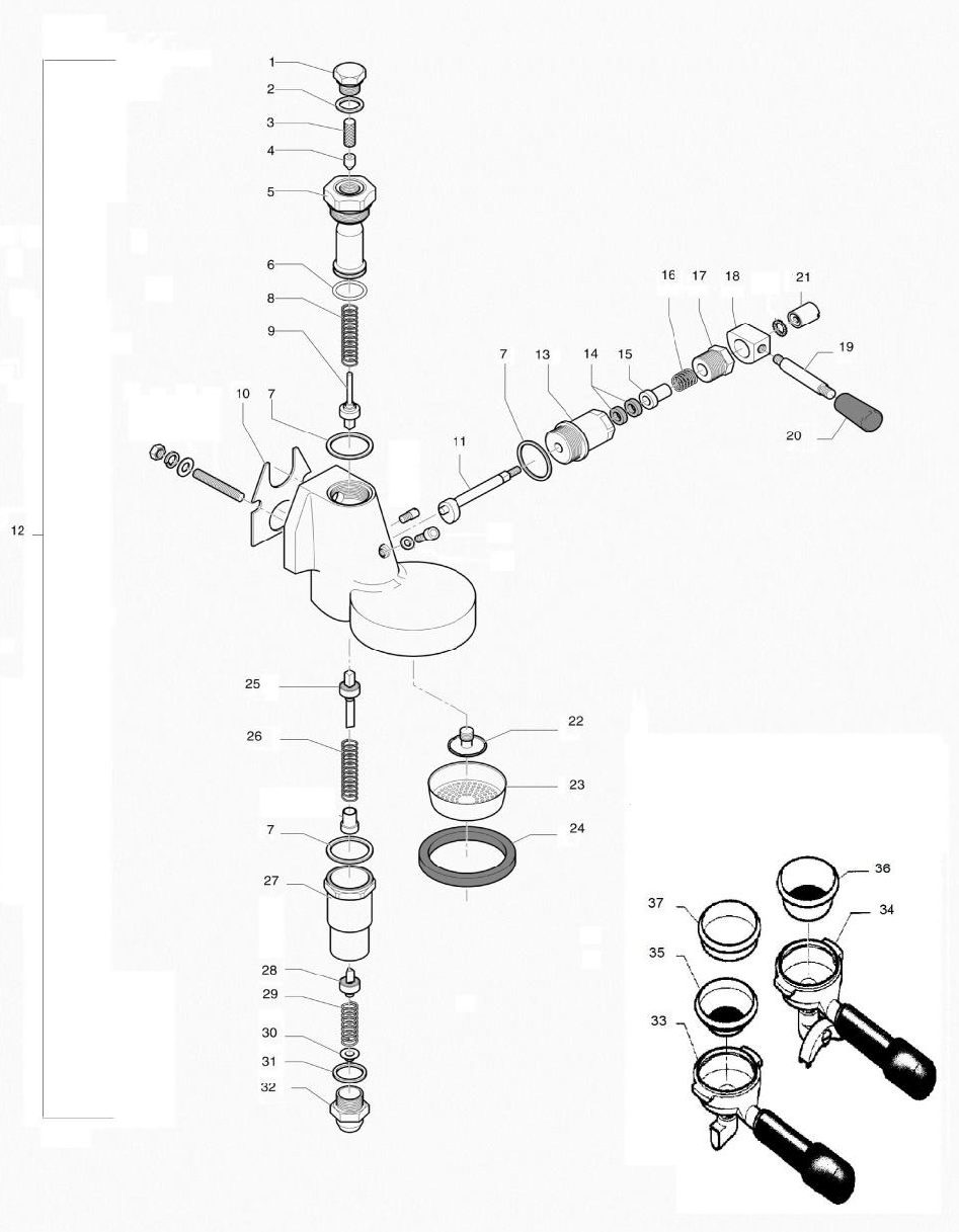 Rocket Espresso Giotto Evoluzione V2 Part Diagram: REGIOEVO-2
