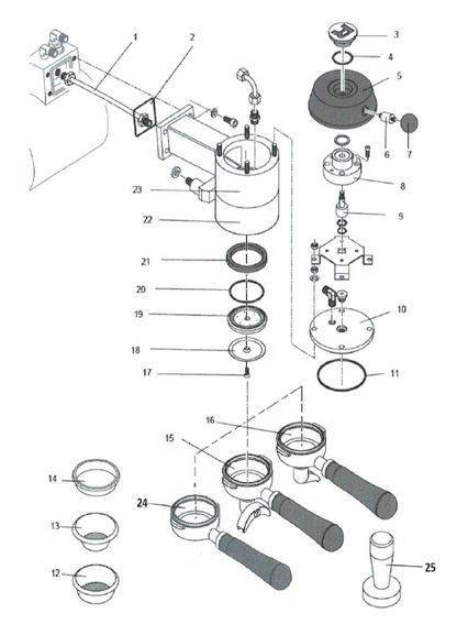 Rocket Espresso R Nine One Part Diagram: RERNINEONE-2