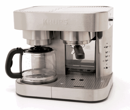 Krups Xp604050 Combi Espresso Machine And 10 Cup Coffee Maker Base