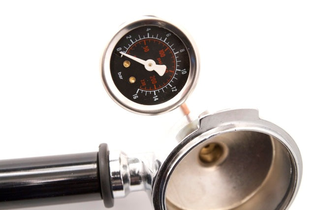 Expobar Brew Pressure Portafilter Guage closeup.