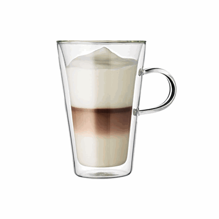 Bodum Canteen 13.5oz Double Wall Glass Cup With Handle Base