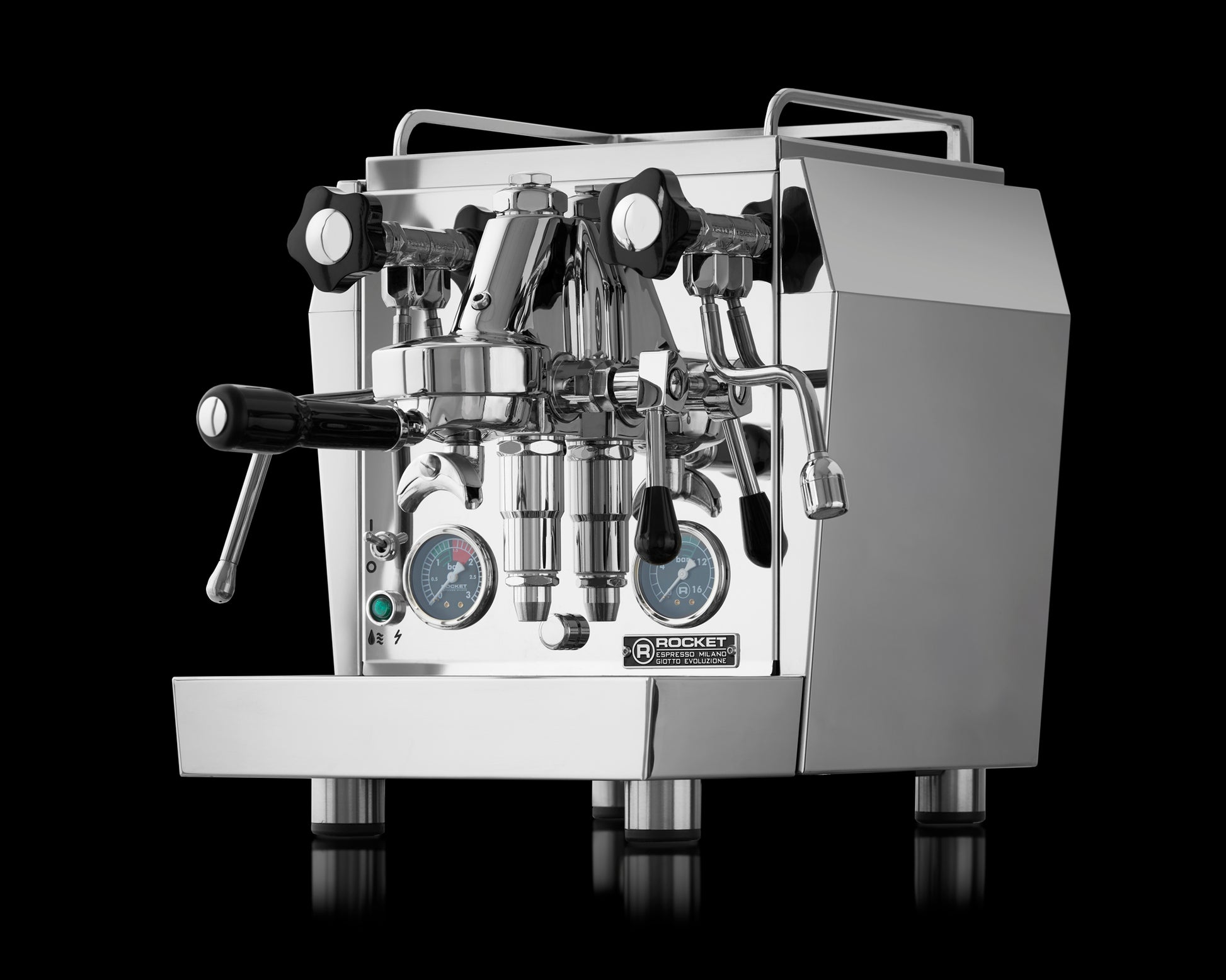 Rocket Espresso Giotto Evoluzione V2 Black Background