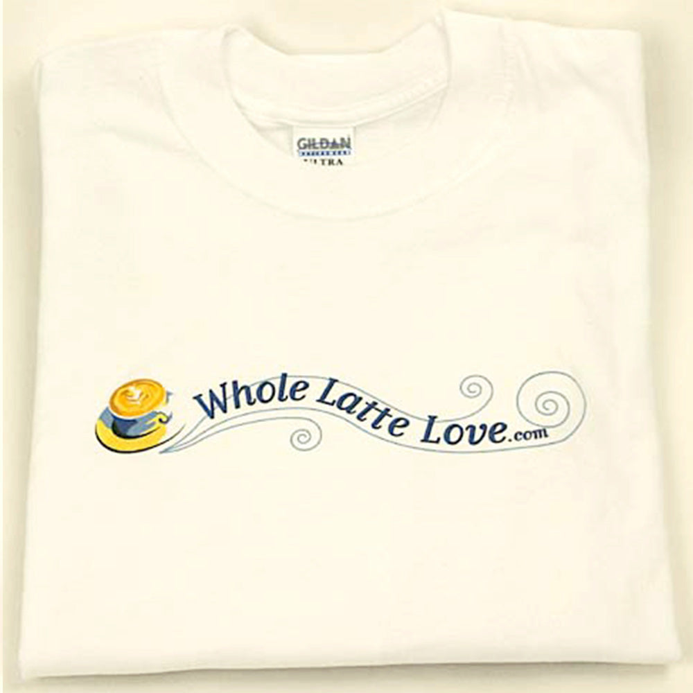 Whole Latte Love 100% Cotton T-Shirts White Medium