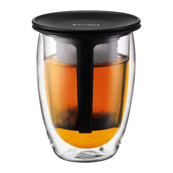 Bodum 12oz Tea for One with strainer in Black – Whole Latte Love
