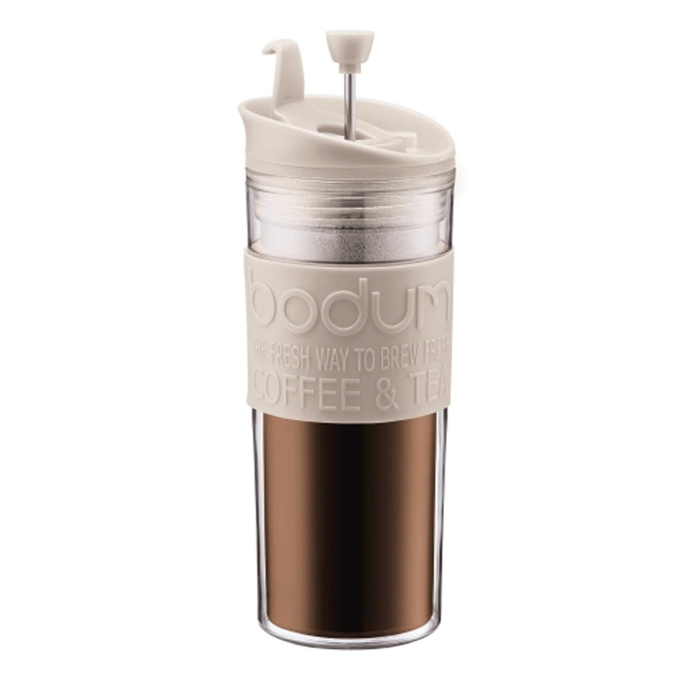 Bodum Travel Coffee Press in White Whole Latte Love