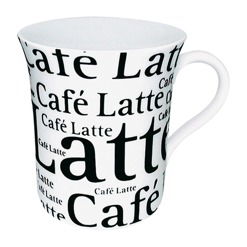 Konitz 12oz Cafe Latte Writing Mug in White