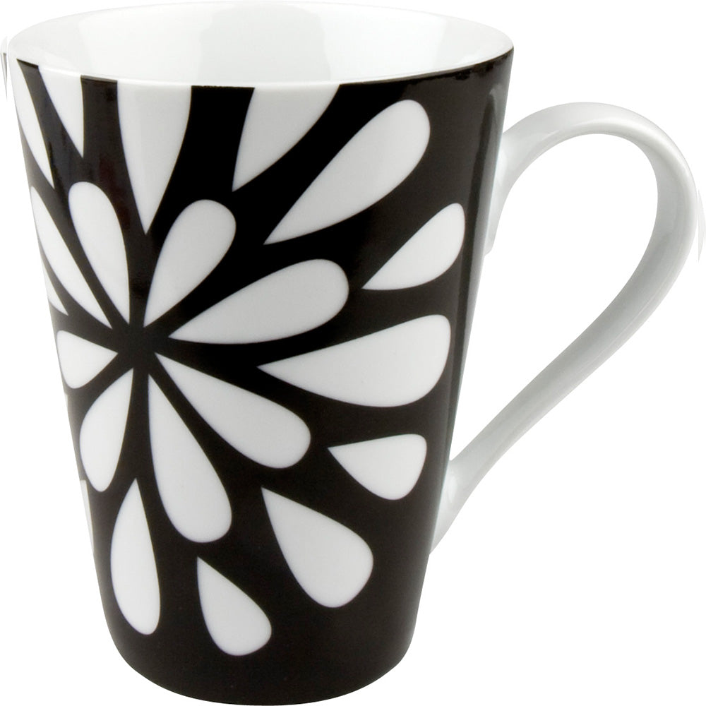 Konitz Black and White 13oz Mug Bloom Design