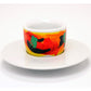 Francis Francis! Mou Cup And Saucer Red/Yellow Base