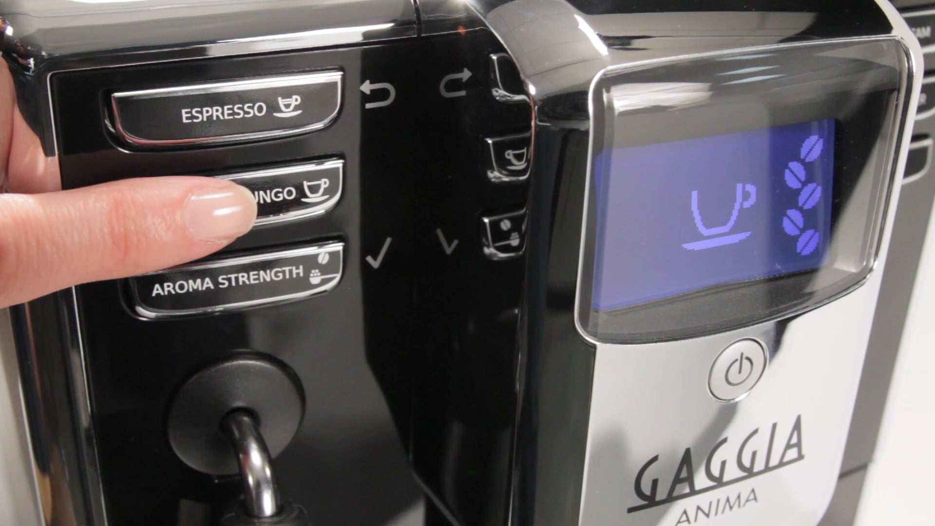 Refurbished Gaggia Anima Super-Automatic Espresso Machine - Control Panel