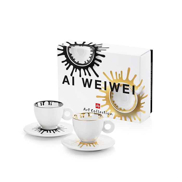 Illy Art Collection Ai Weiwei Set of 2 Cappuccino Cups