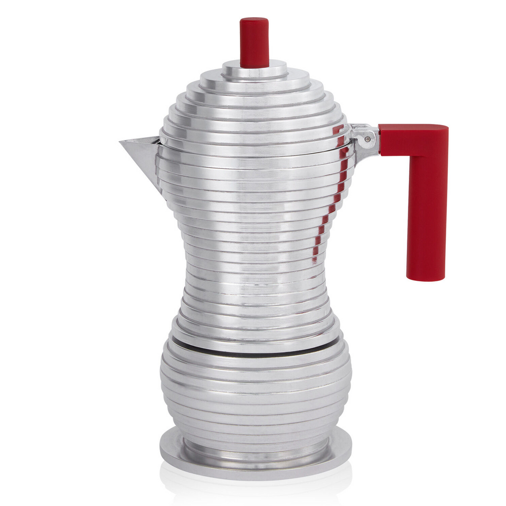 Illy Alessi Pulcina 3 Cup Moka Pot - Red