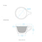 notNeutral Double Cappuccino Cup and Saucer - Light Gray
