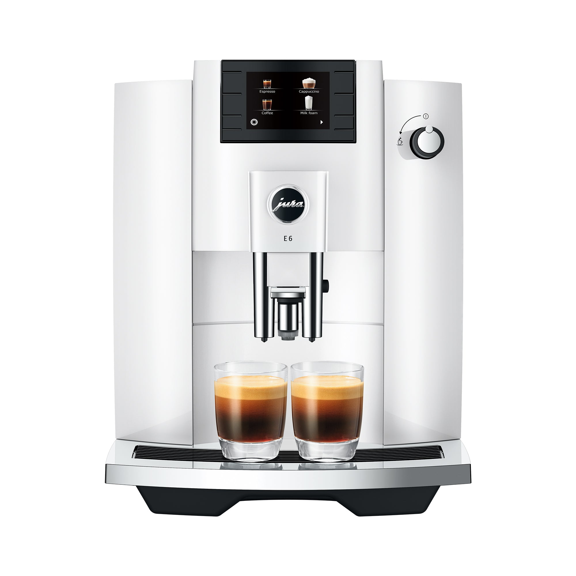 JURA E6 in (NAA) Automatic Espresso White – Latte Piano Love Machine Whole