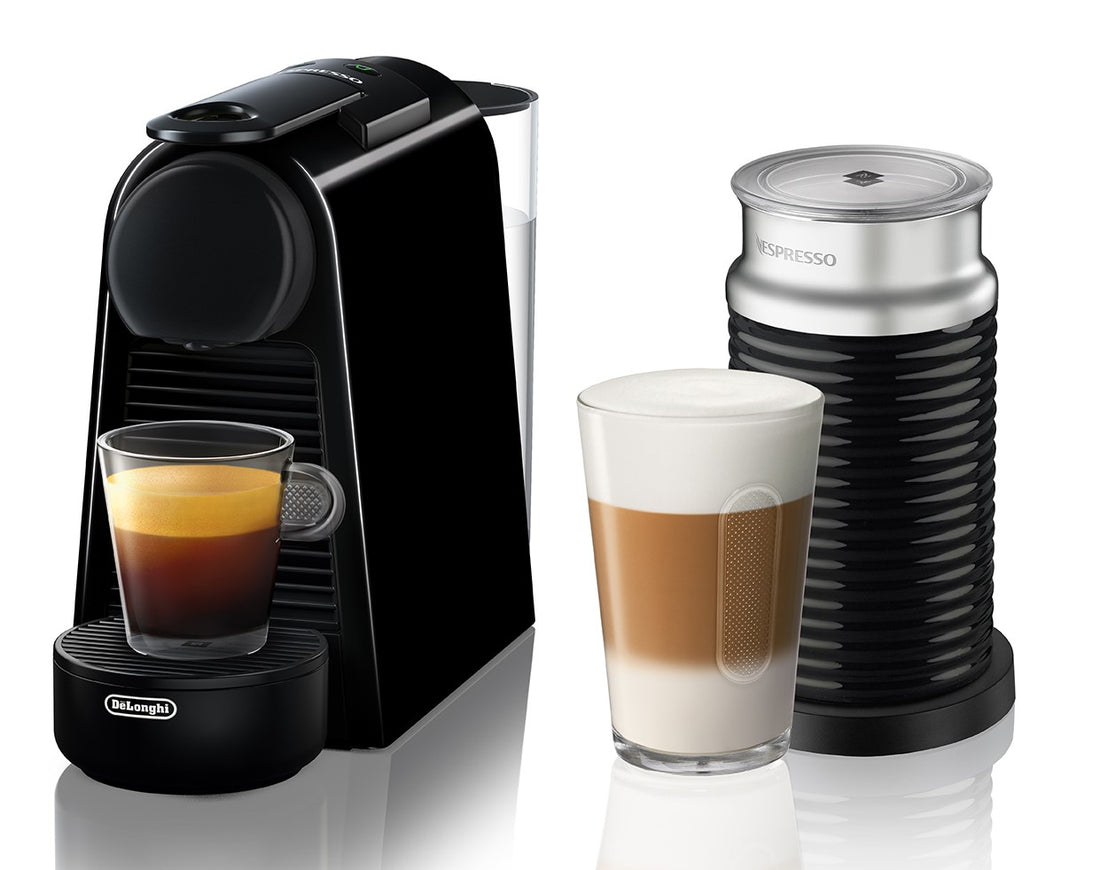 Nespresso Essenza Mini Espresso Machine by DeLonghi with Aeroccino - Black