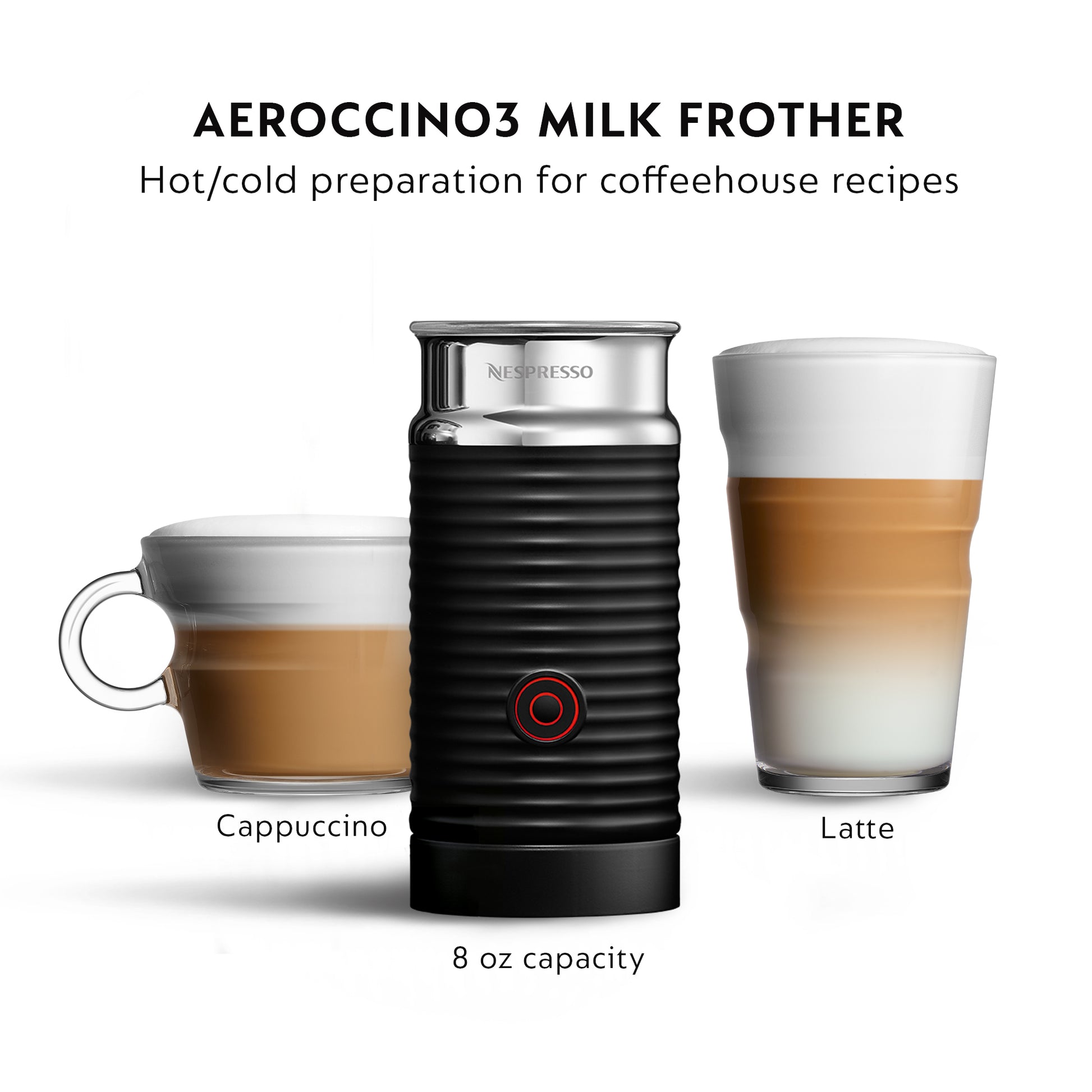 Aeroccino 3 White, Nespresso Milk Frother