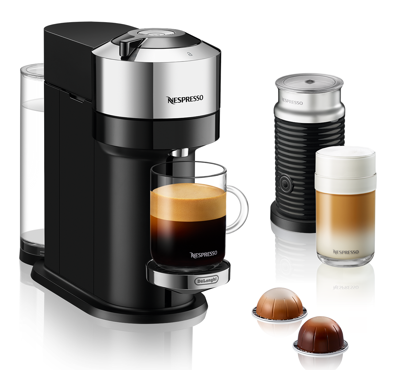 Nespresso Vertuo Next Deluxe Espresso Machine by DeLonghi with Nespresso Vertuo Next Deluxe Espresso Machine by DeLonghi with