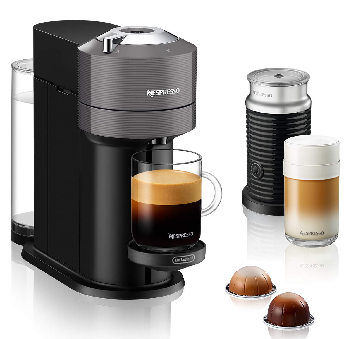 Nespresso Vertuo Next Espresso Machine by DeLonghi with Aeroccino