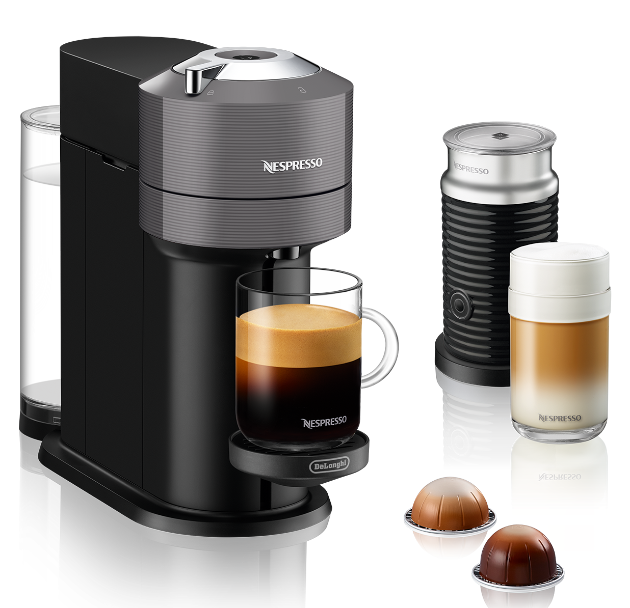Nespresso Vertuo Coffee and Espresso Machine Bundle by De'Longhi Aeroccino  Milk Frother