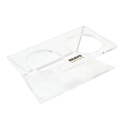 Bravo Acrylic Tamper and Distributor Stand Clear Main || Clear