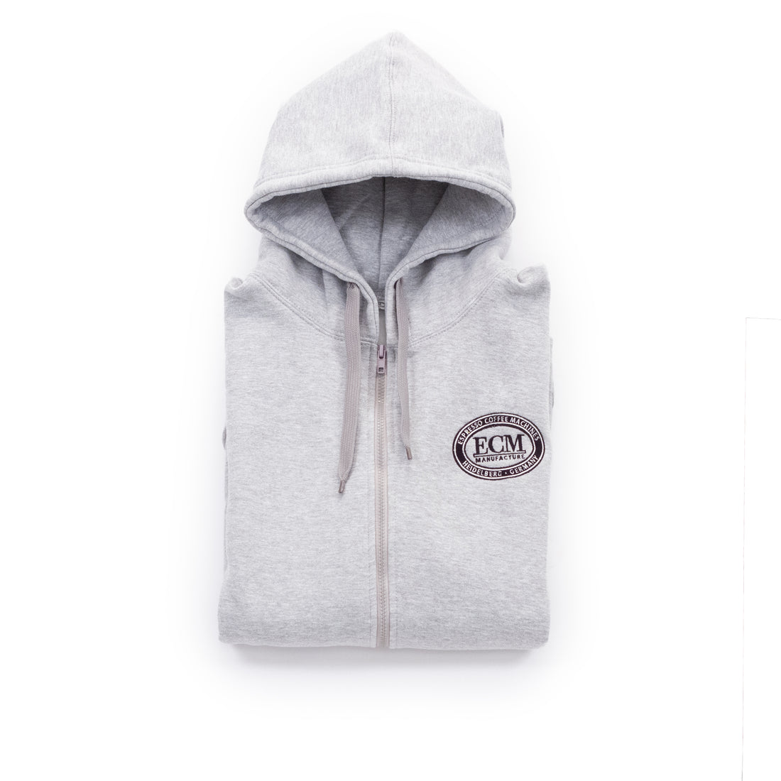 ECM Grey Logo Zip-Up Hoodie - Size XL