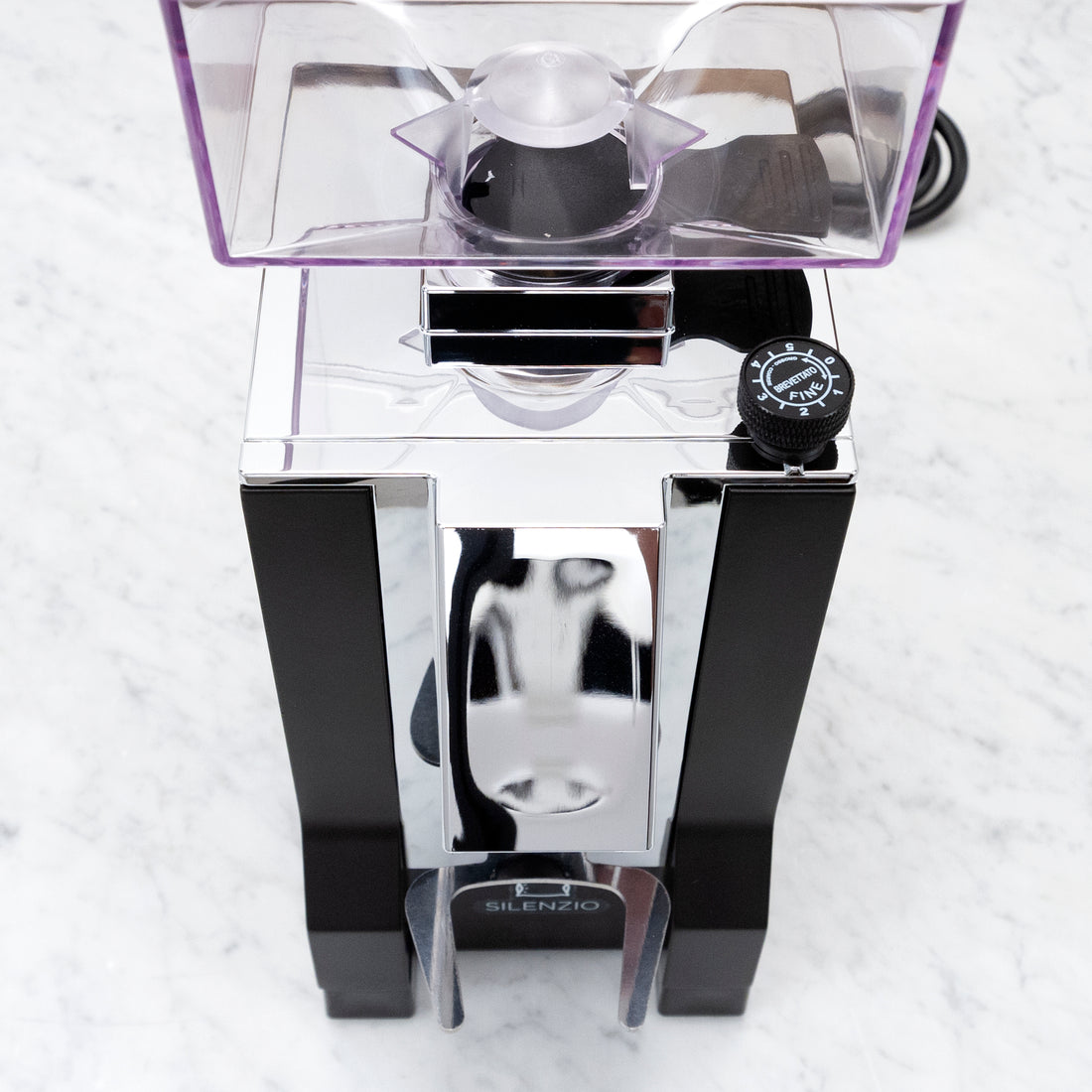 Eureka Mignon Silenzio Espresso Grinder micrometric grind adjustment knob