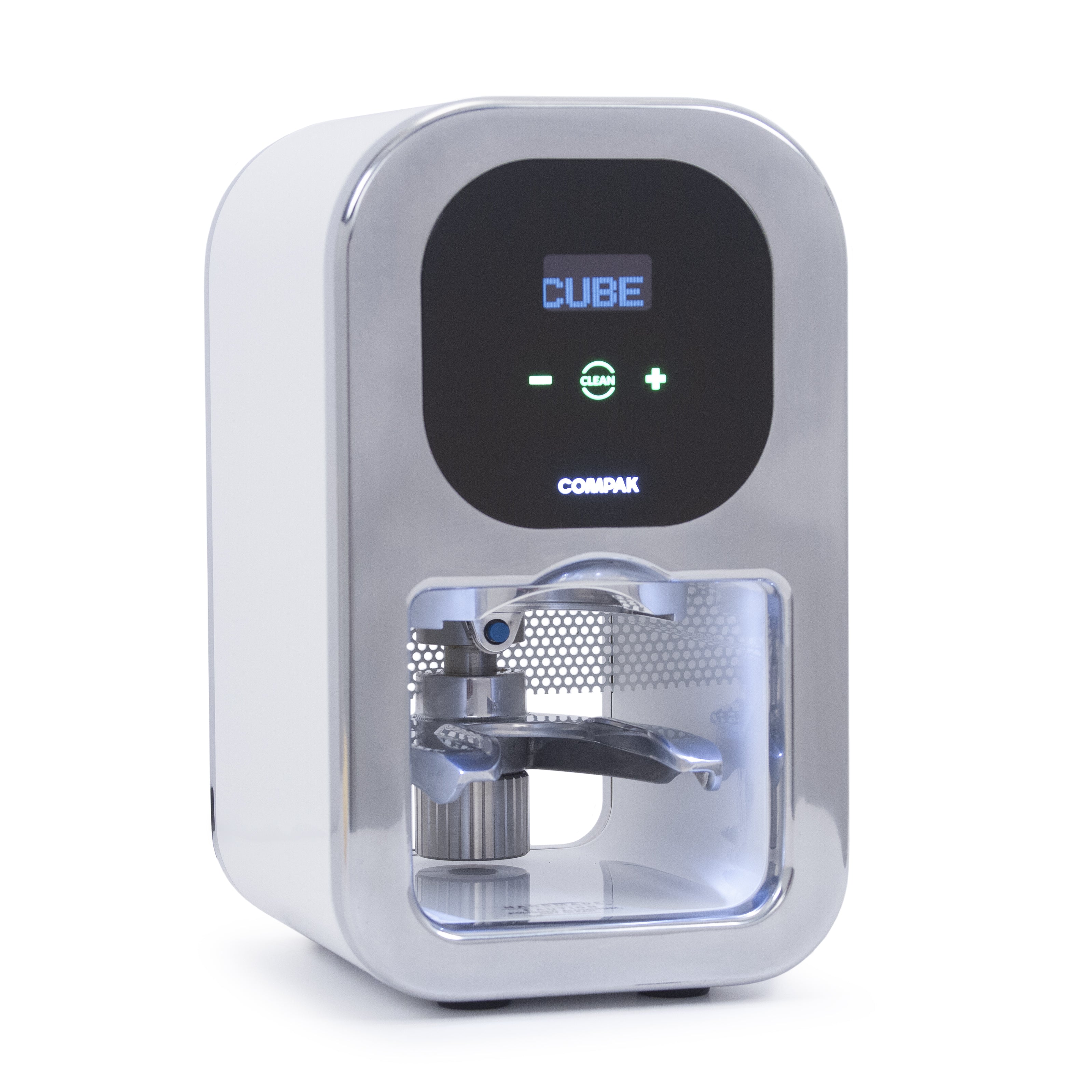 Compak Cube Automatic Tamper 58mm- Glossy White Compak Cube Automatic ...