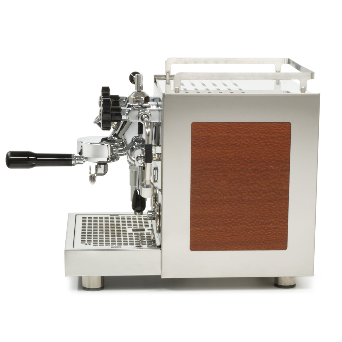 Profitec Pro 600 Dual Boiler Espresso Machine with Flow Control - Lacewood Quarter Cut