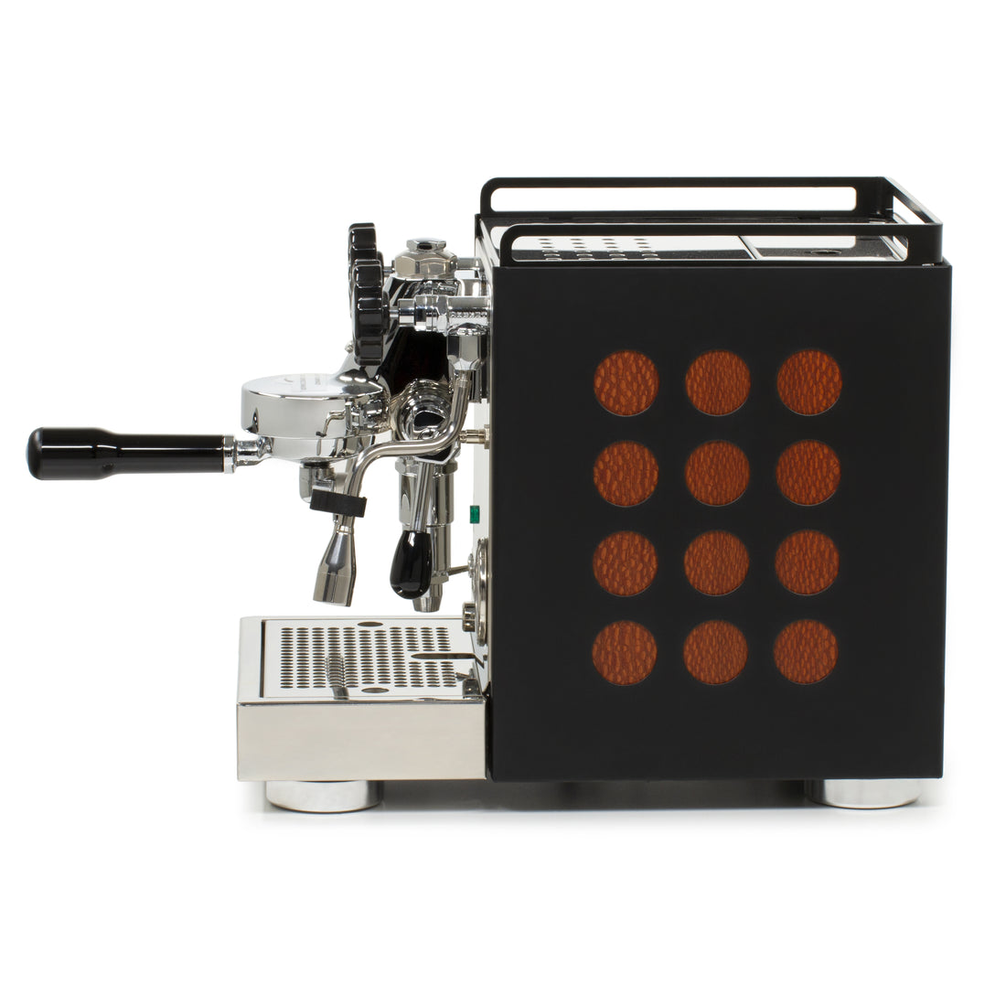 Rocket Espresso Appartamento Serie Nera Espresso Machine - Lacewood Quarter Cut