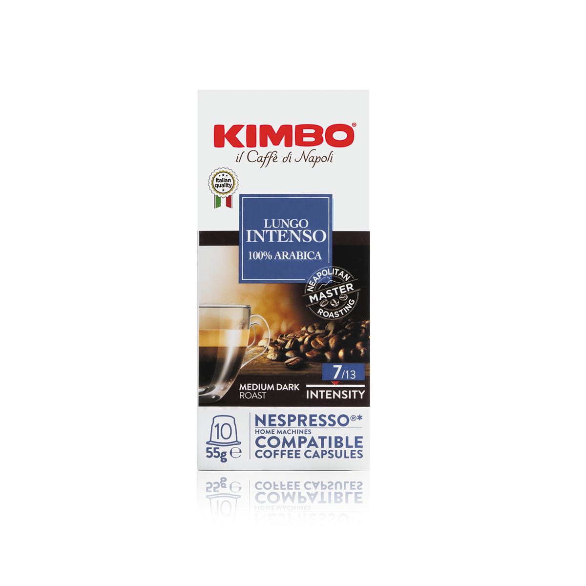 Kimbo il Caffe di Napoli Nespresso Original Compatible Capsules 10ct Lungo Intenso