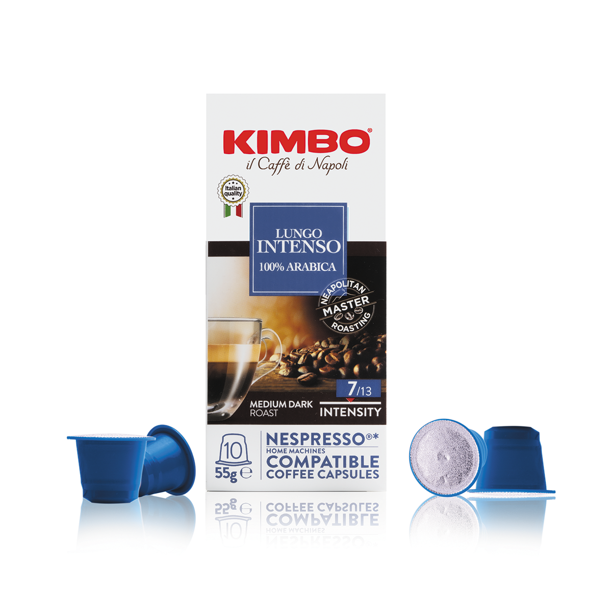 Kimbo il Caffe di Napoli Nespresso Original Compatible Capsules 10ct Lungo Intenso With Capsules