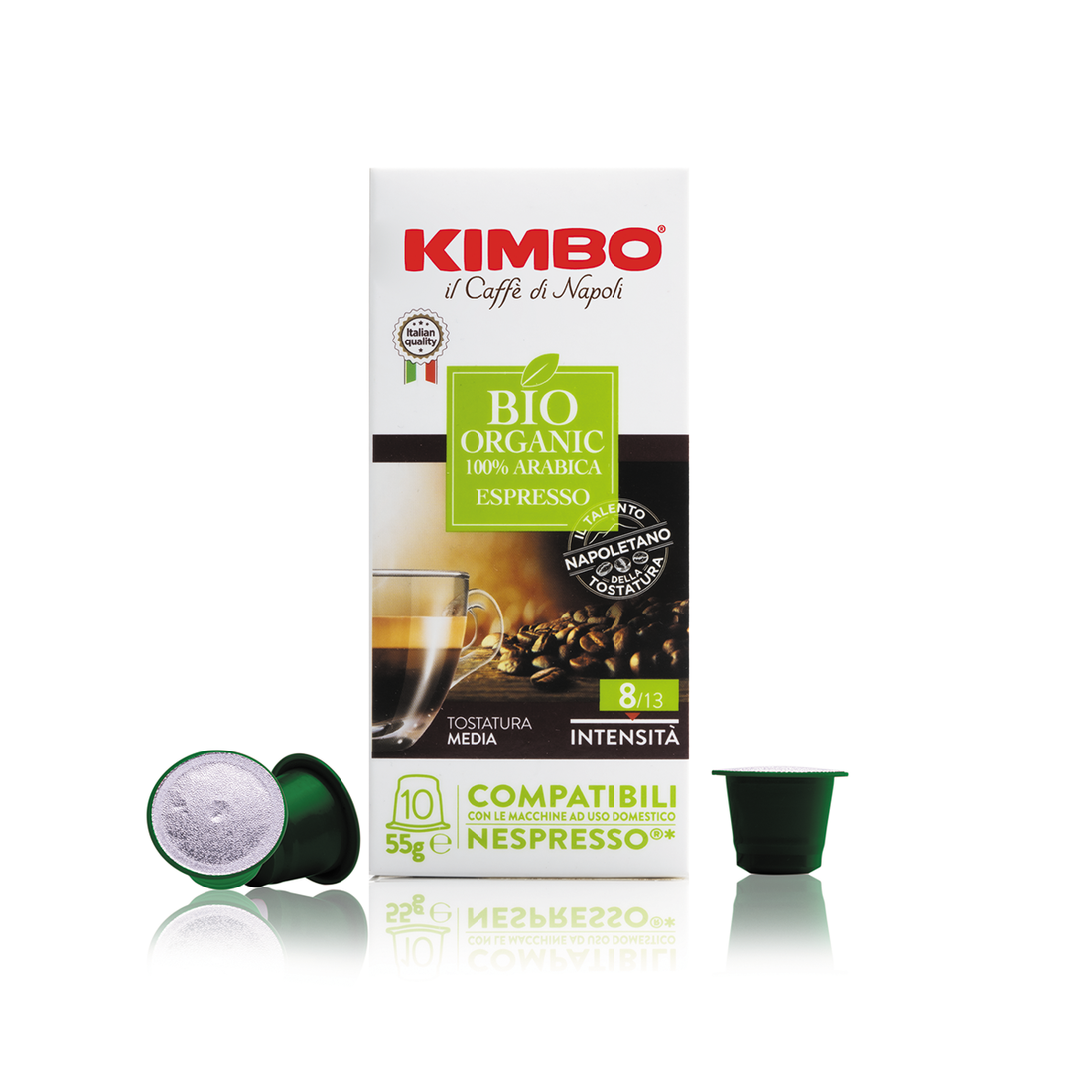 Kimbo il Caffe di Napoli Nespresso Original Compatible Capsules 10ct Bio Organic With Capsules