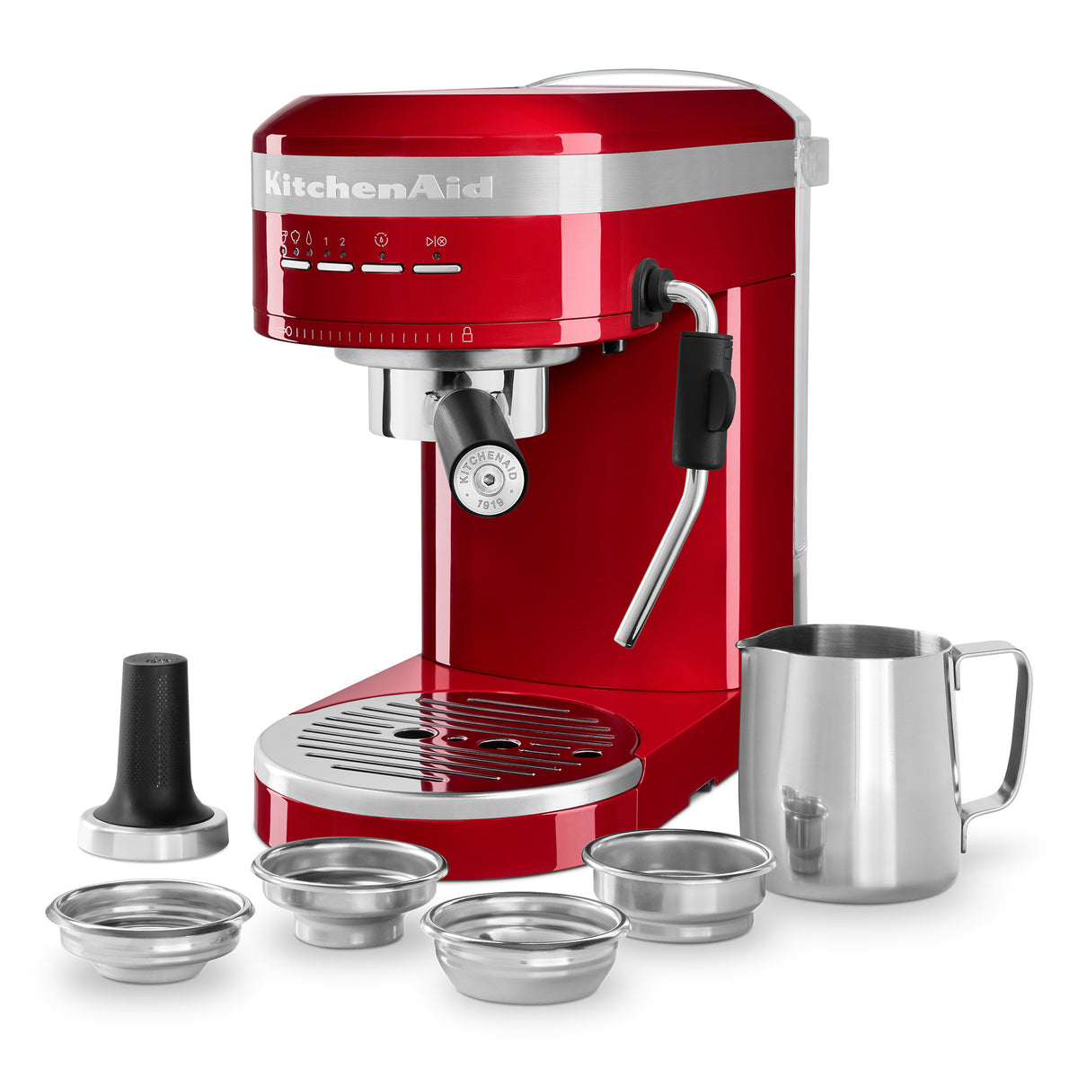 KitchenAid® Semi-Automatic Espresso Machine - Empire Red – Whole Latte Love