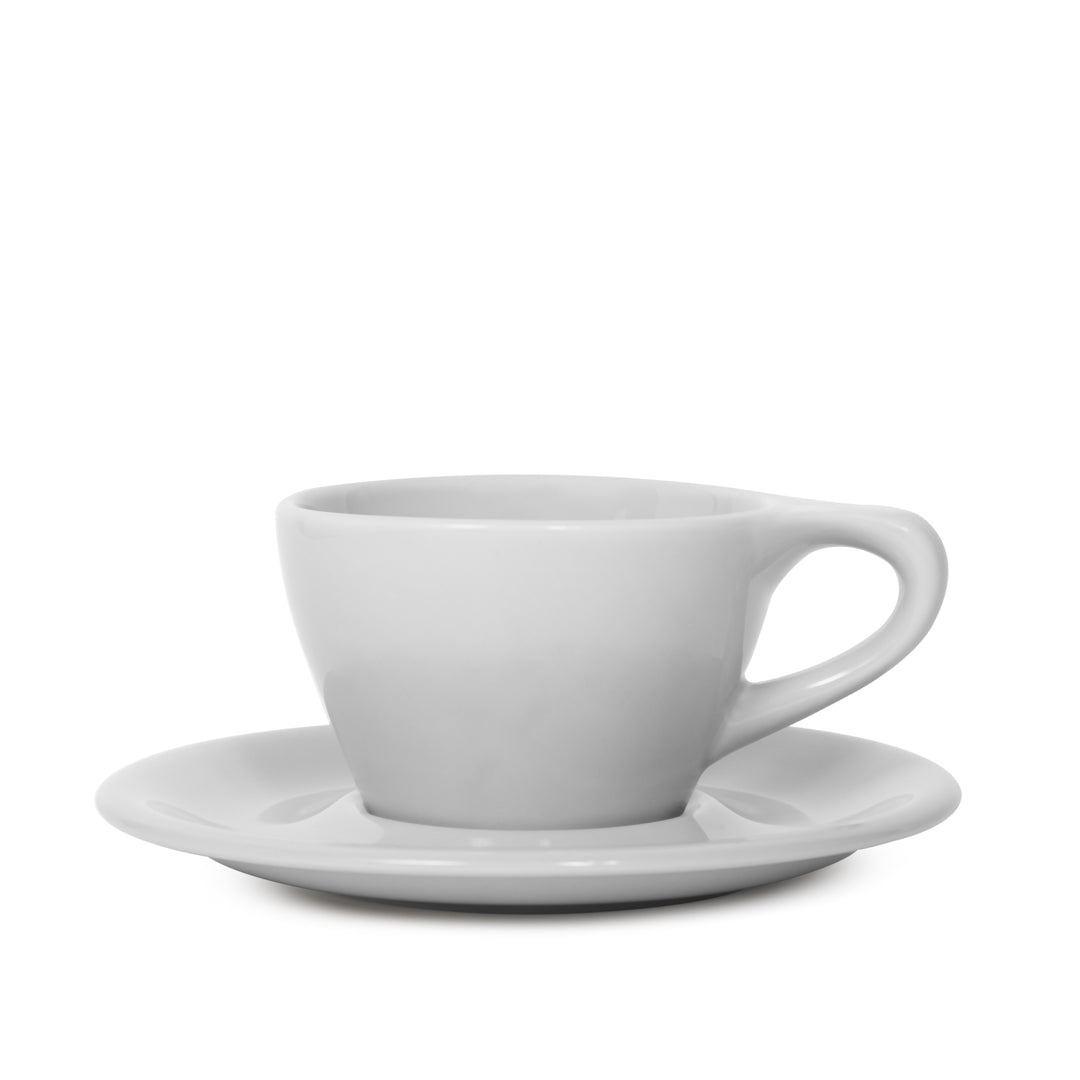 notNeutral Double Cappuccino Cup and Saucer - Light Gray