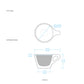 notNeutral Espresso Cup and Saucer - Light Gray