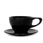 notNeutral Large Latte Cup and Saucer - Matte Black