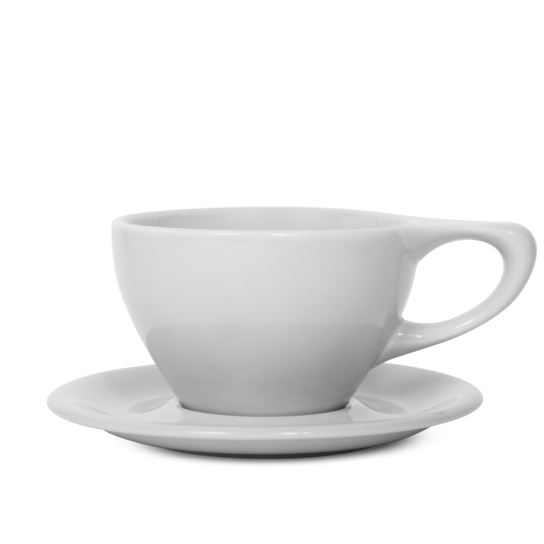 notNeutral Large Latte Cup and Saucer - Light Gray