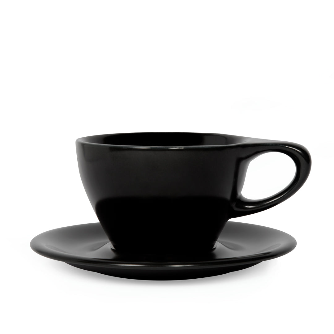 notNeutral Small Latte Cup and Saucer - Matte Black
